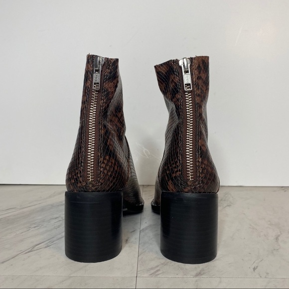 New! Treasure and Bond Farrah Studded Snakeskin Faux Leather Bootie 5 1/2 - Picture 3 of 16